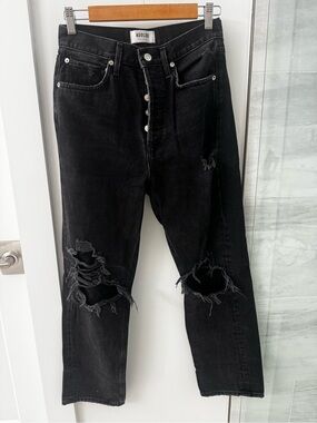 Agolde Black High-Rise Denim Jeans